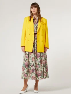 Giacca blazer in tela di cotone