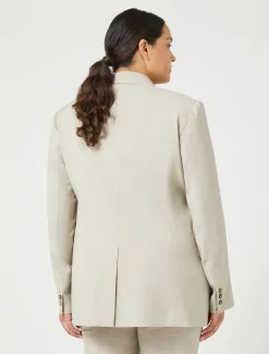 Giacca blazer in tela di lana stretch