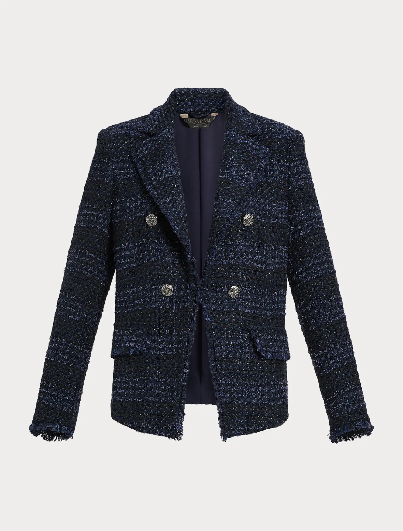 Giacca blazer in tinto filo a fantasia