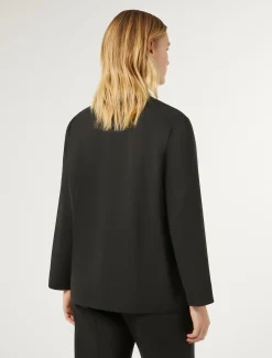 Giacca casacca in gabardina di lana