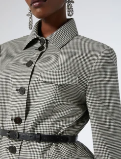 Giacca in batavia di lana stretch