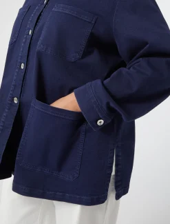 Giacca in bull di cotone stretch