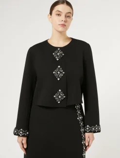 Giacca in cady con strass