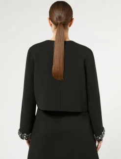 Giacca in cady con strass