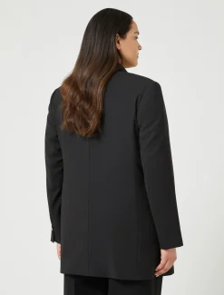 Giacca in crêpe satin di lana