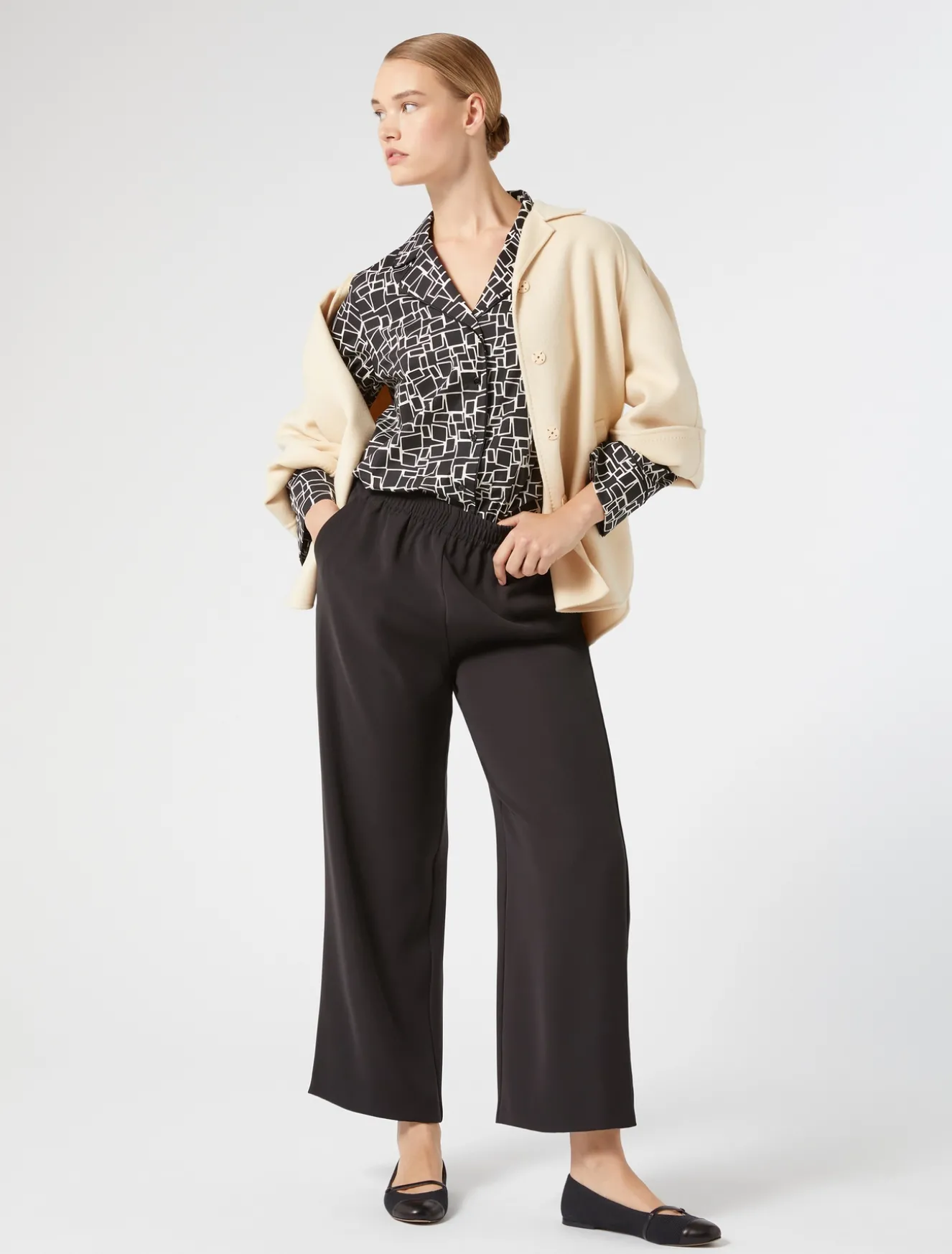 Giacca in double di lana e cachemire