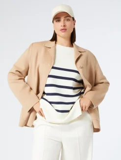 Giacca in double di misto lana