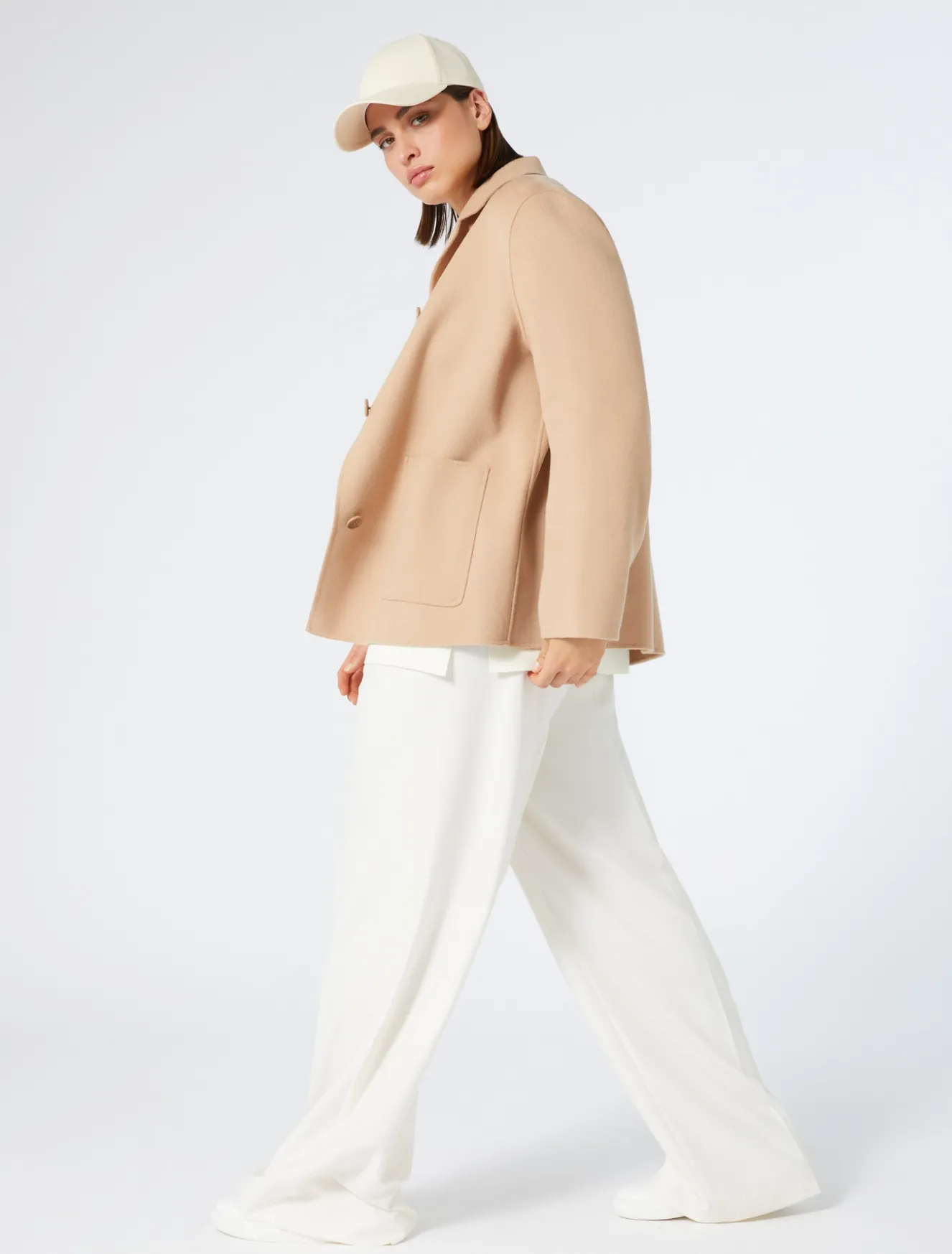 Giacca in double di misto lana