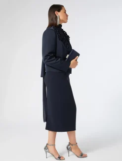 Giacca in duchesse con ricami