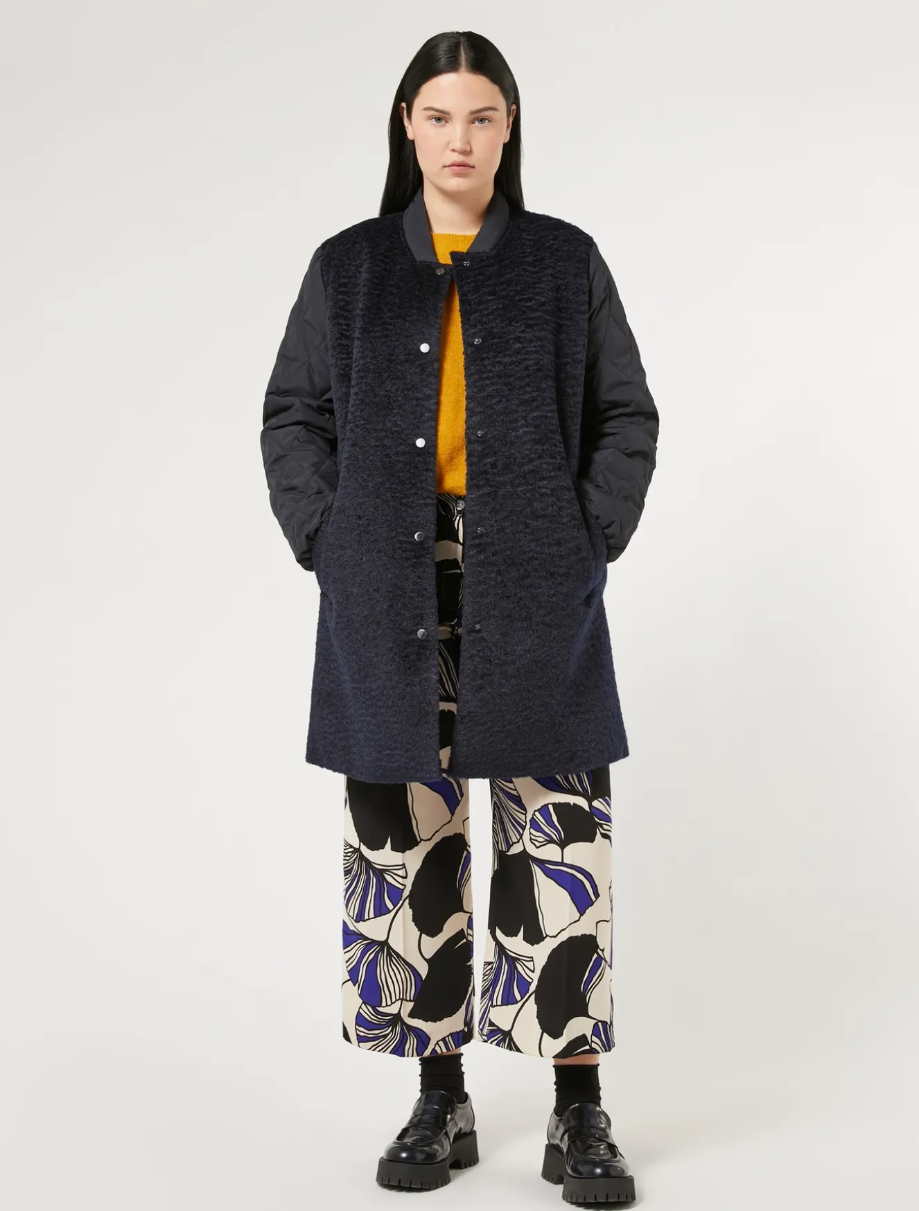 Giacca in jersey e tela antigoccia