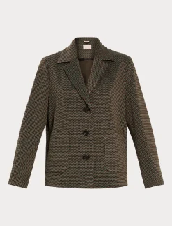 Giacca in jersey jacquard