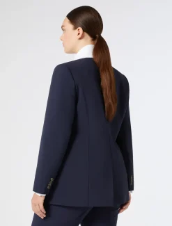 Giacca in tela di lana crêpe