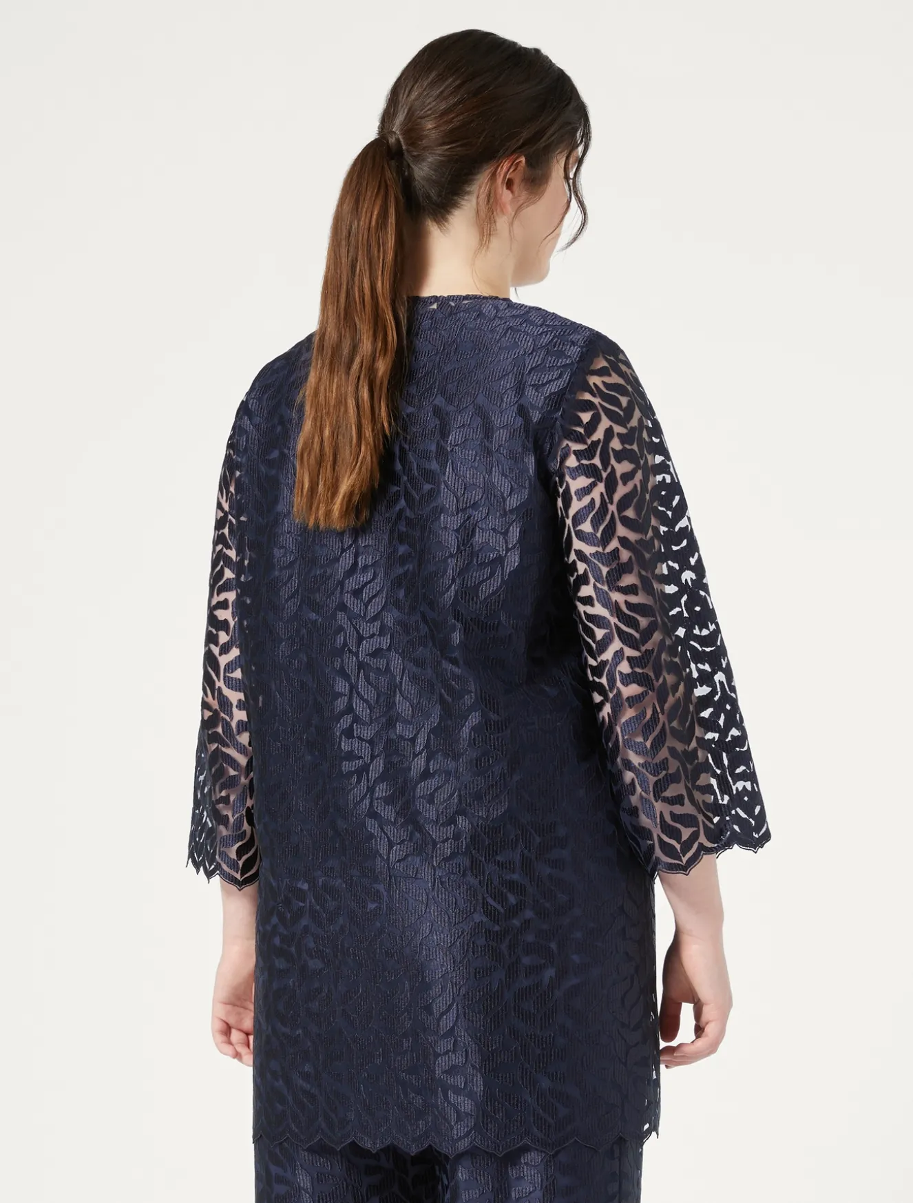 Giacca in tulle ricamato