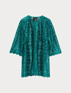 Giacca in tulle ricamato