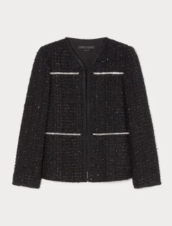 Giacca tinto filo con ricami