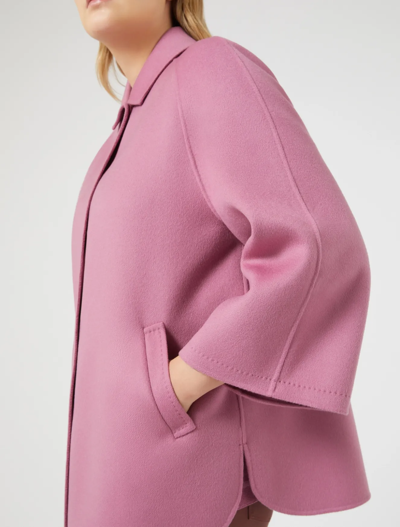 Giaccone in double di lana e cachemire