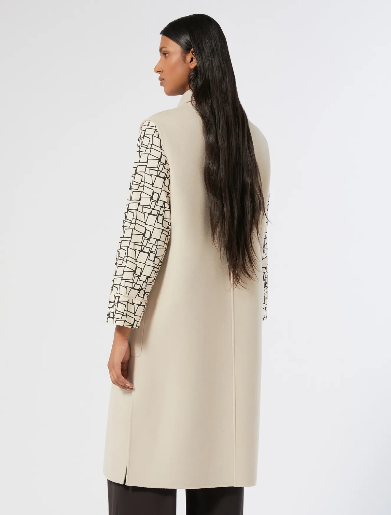 Gilet in double di lana e cachemire