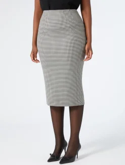 Gonna in batavia di lana stretch