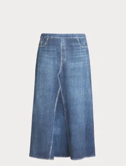 Gonna in felpa stampata