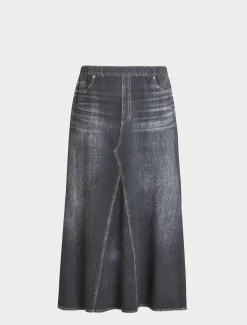 Gonna in felpa stampata