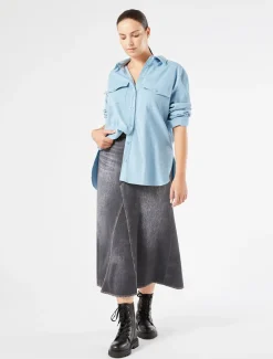 Gonna in felpa stampata