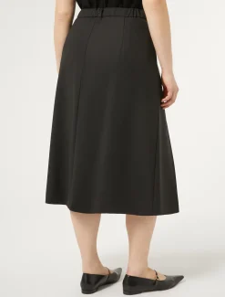 Gonna in gabardina di lana