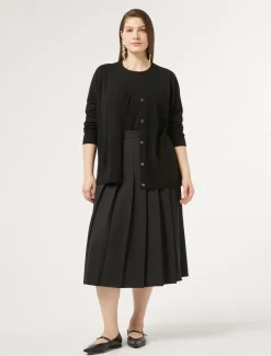 Gonna in gabardina di lana