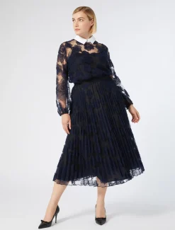 Gonna in pizzo ricamato