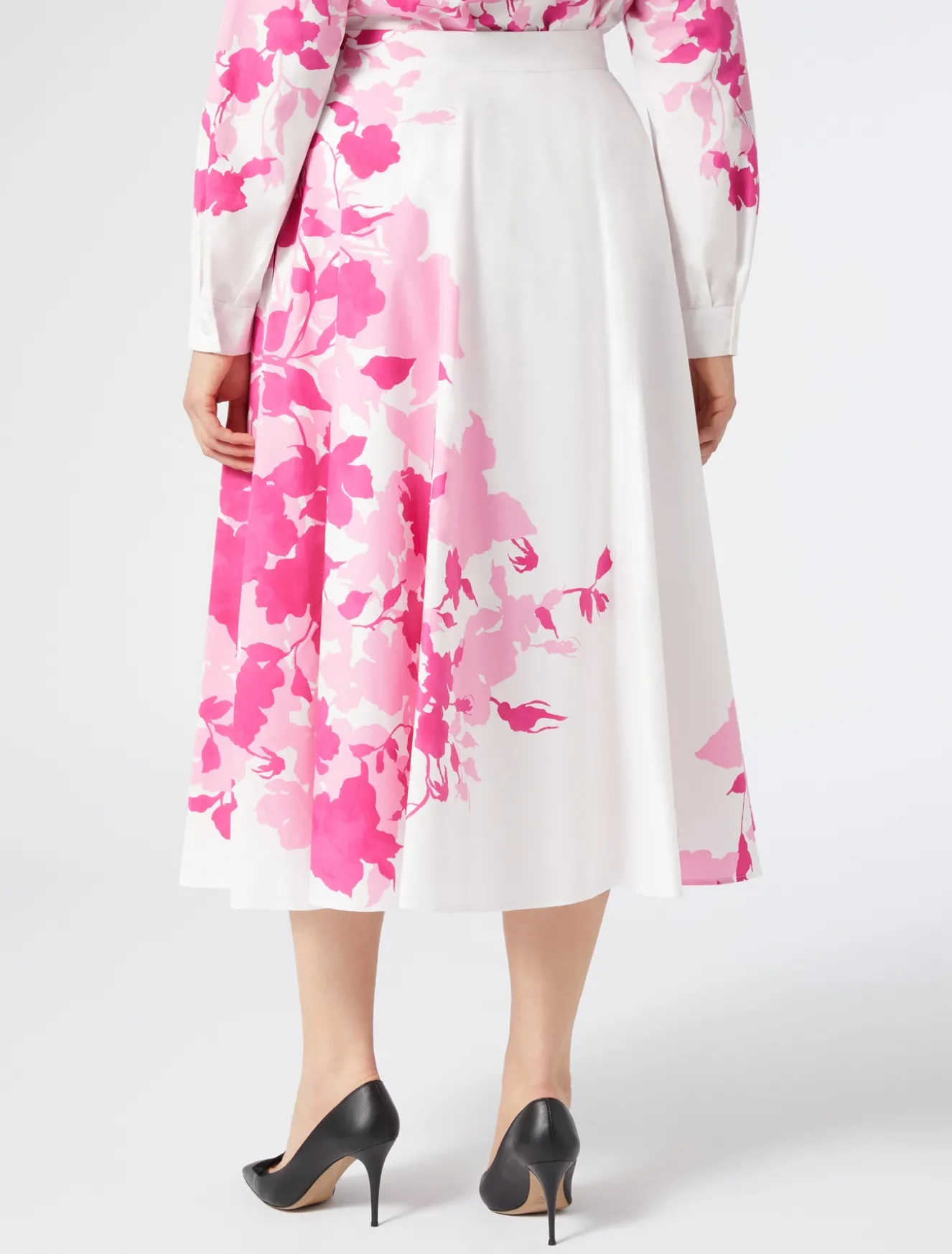 Gonna in popeline con stampa