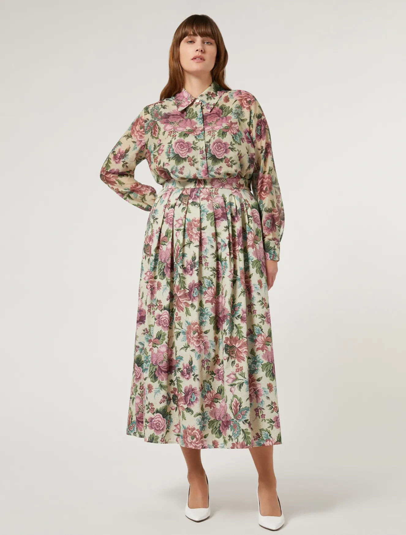 Gonna in popeline di cotone