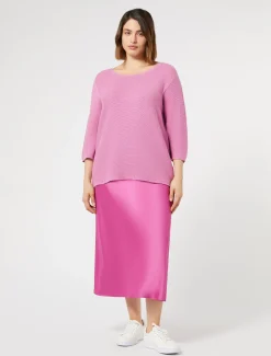 Gonna in raso fluido