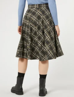 Gonna in taffettà jacquard