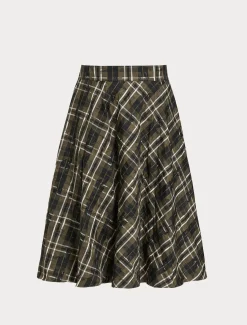 Gonna in taffettà jacquard