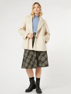 Gonna in taffettà jacquard