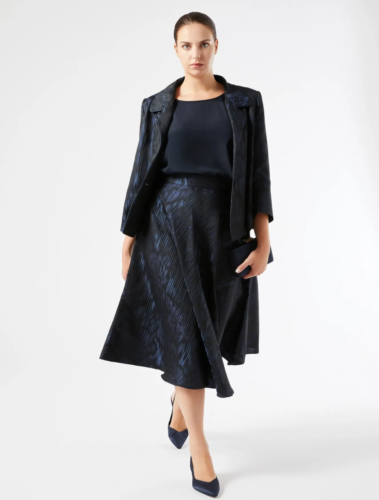 Gonna in tessuto jacquard