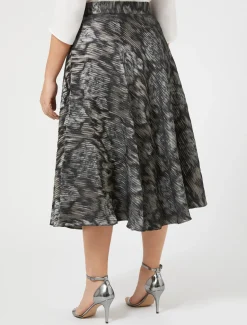 Gonna in tessuto jacquard