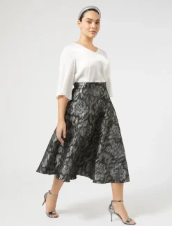 Gonna in tessuto jacquard