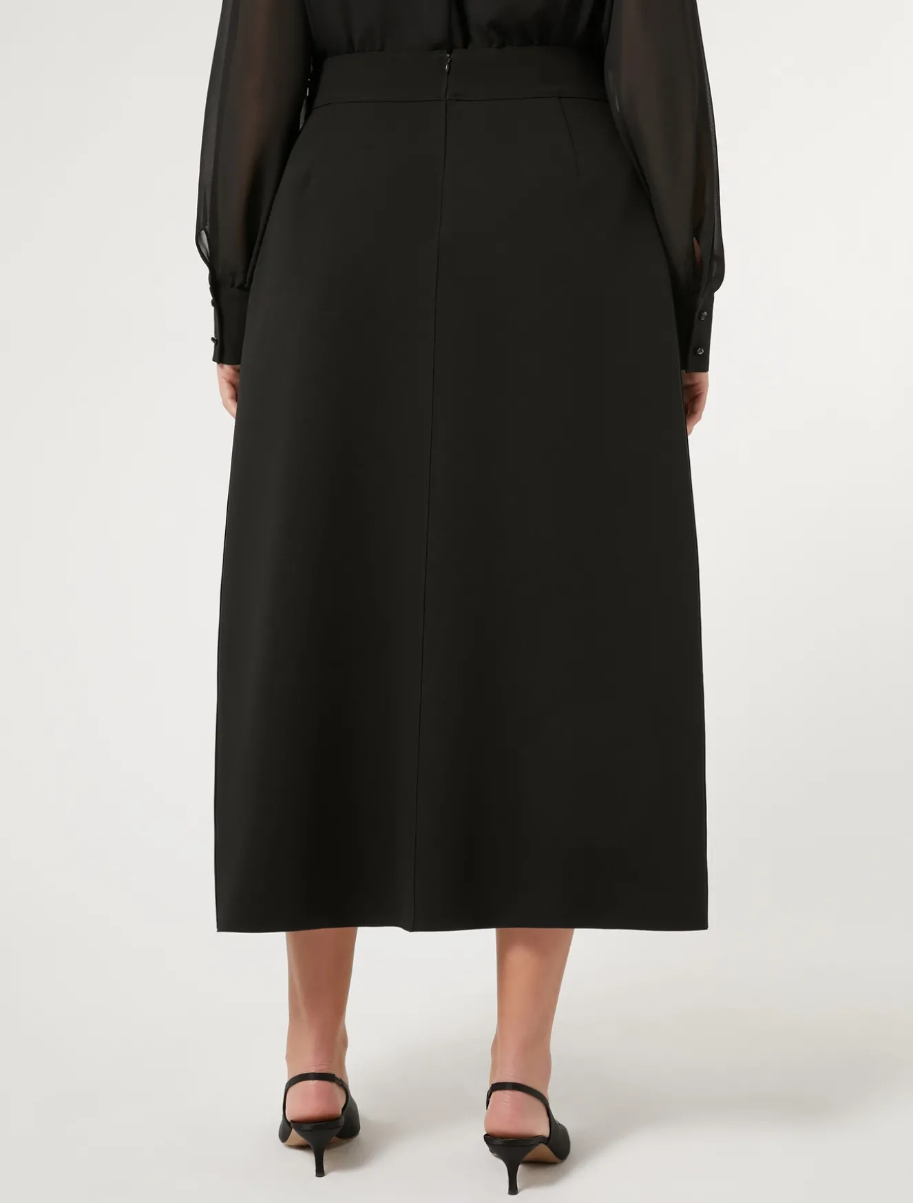 Gonna lunga in cady con strass