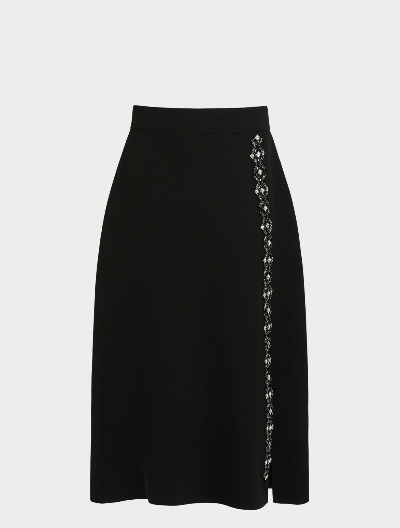 Gonna lunga in cady con strass