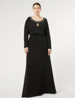 Gonna lunga in cady triacetato