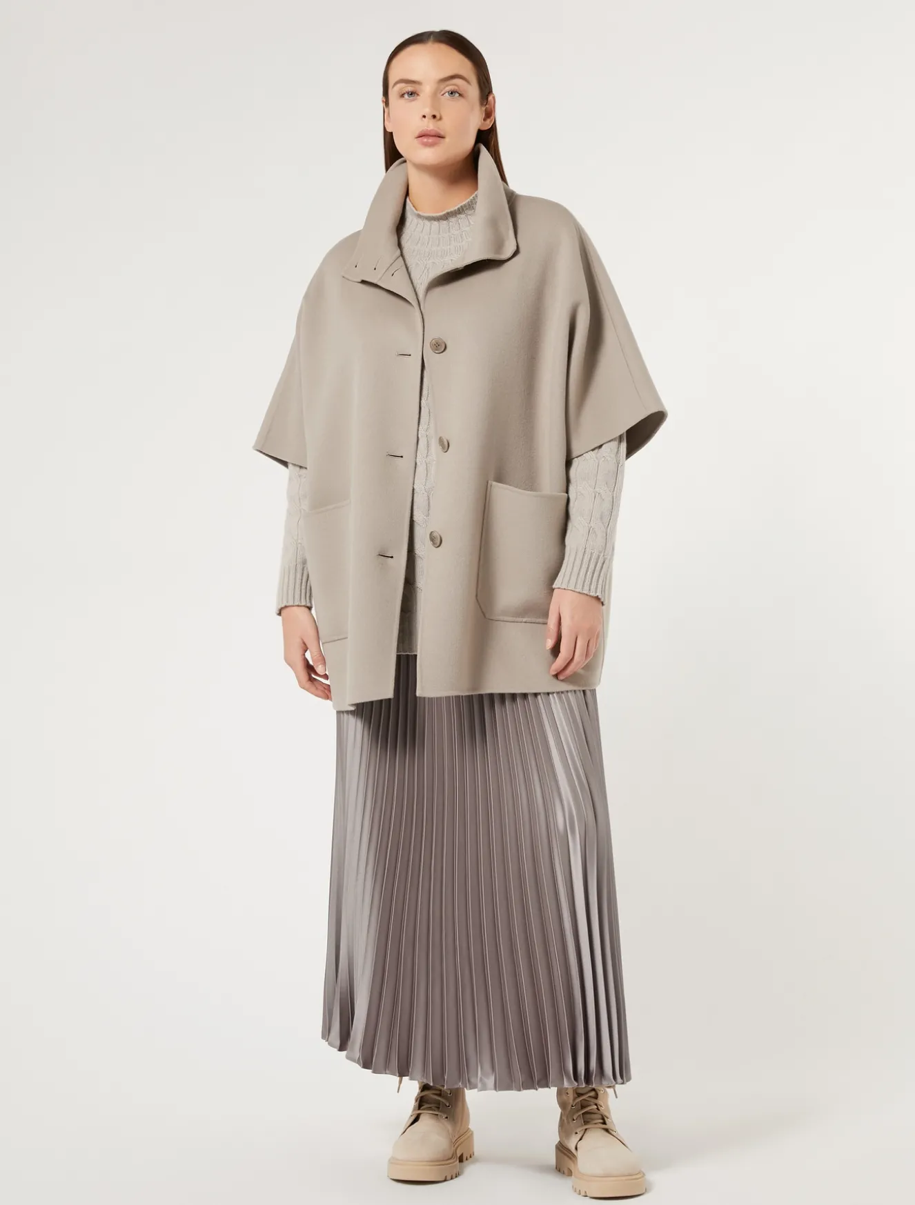 Gonna lunga in raso plissé