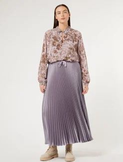 Gonna lunga in raso plissé