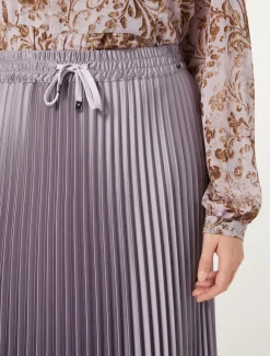 Gonna lunga in raso plissé