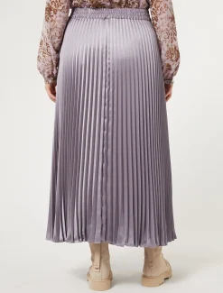 Gonna lunga in raso plissé