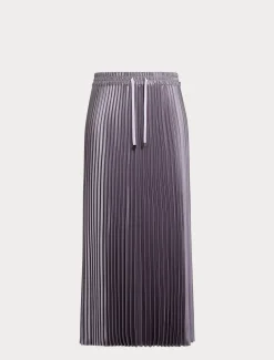 Gonna lunga in raso plissé