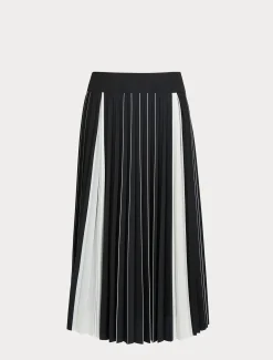 Gonna plissé bicolore