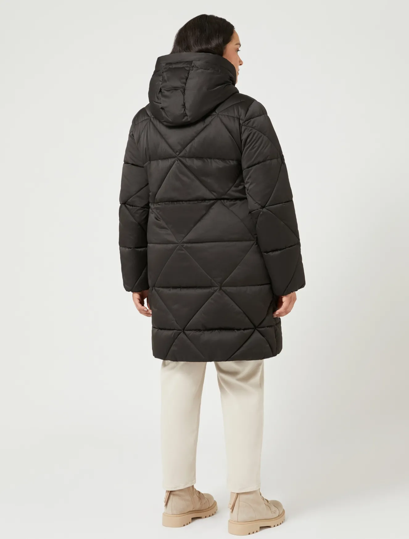 Imbottito lungo in raso antigoccia