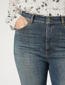 Jeans flare in denim stretch