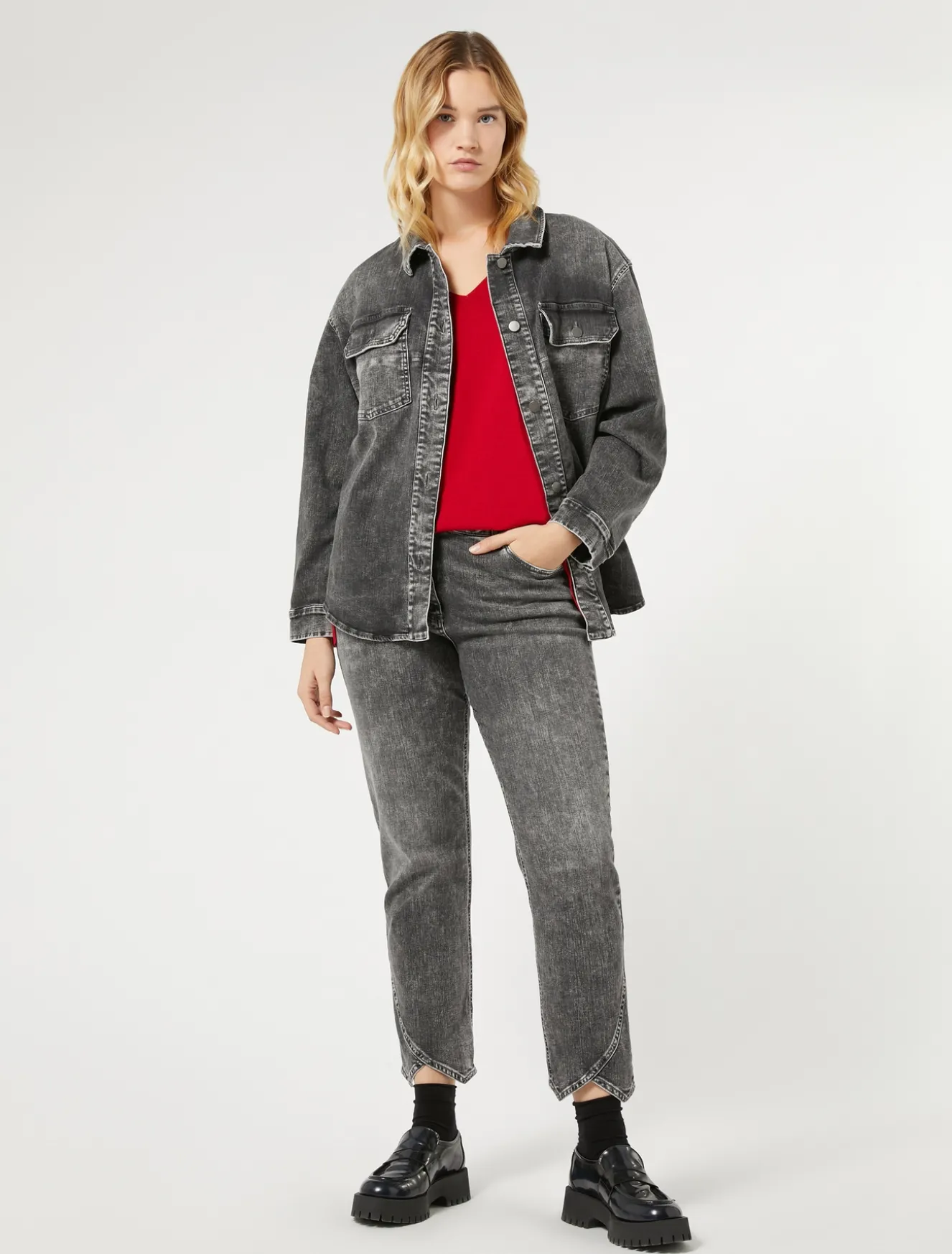 Jeans in denim di cotone