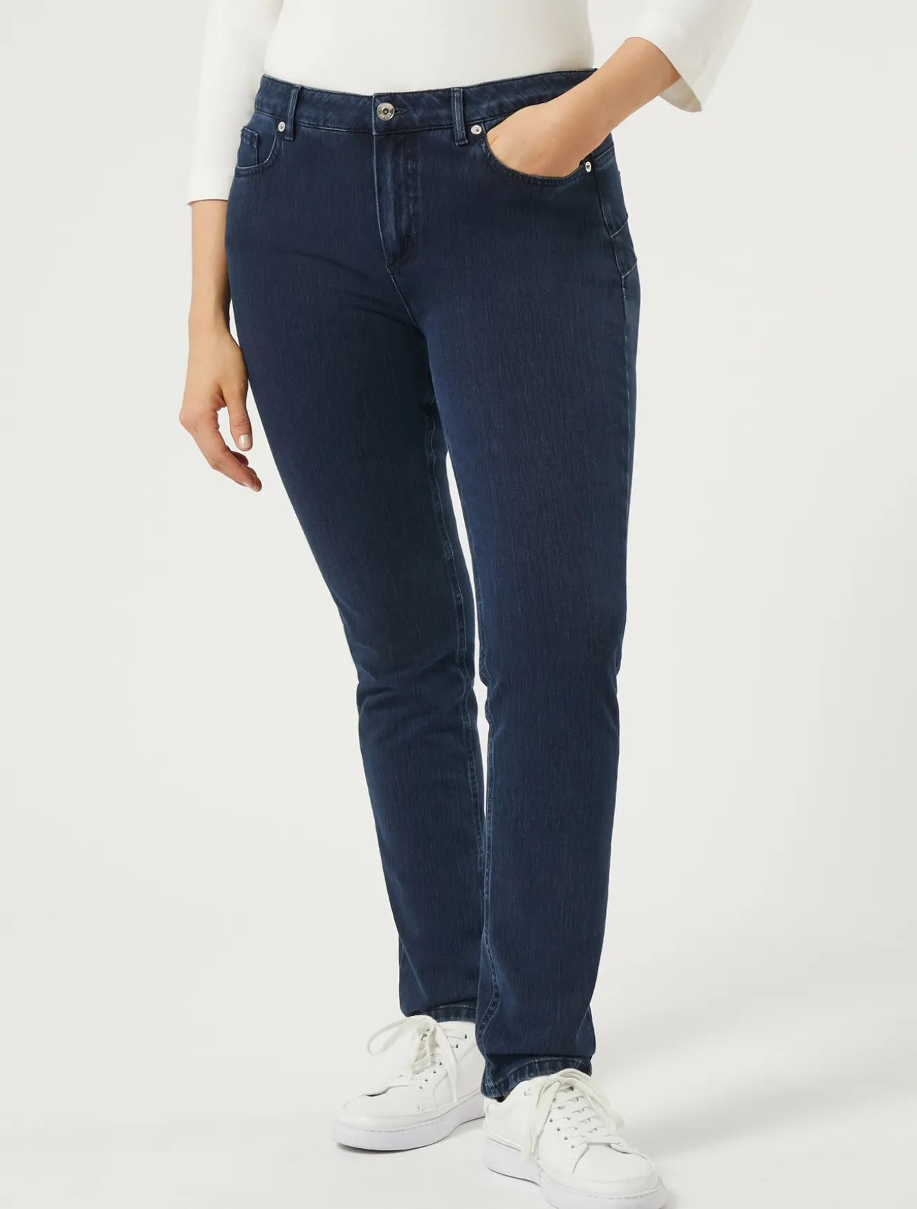 Jeans Wonder fit in denim compatto